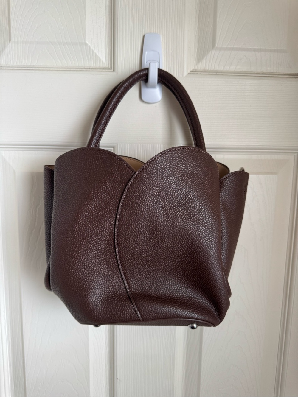 Anthropologie Melie Bianco Small Tulip Top-Handle Tote Bag - Picture 3 of 8